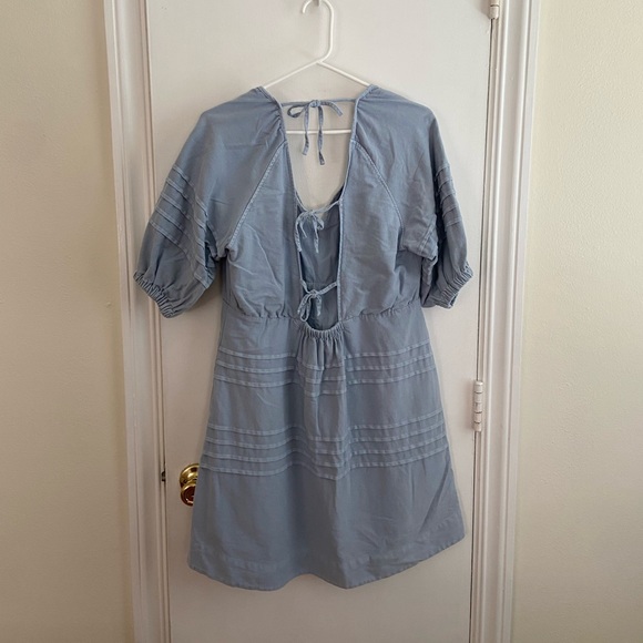 7 for all mankind blue babydoll dress - Picture 8 of 9